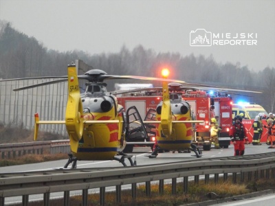 Poważny wypadek na S8. 5 osób rannych, 3 nieprzytomne. W akcji 2 śmigłowce LPR