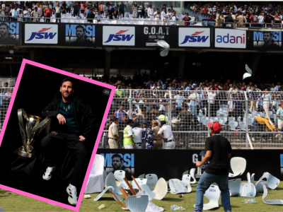 Chaos i dantejskie sceny na stadionie podczas indyjskiego tournée Messiego. Zobaczcie zdjęcia