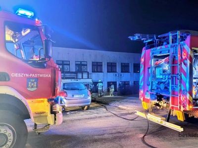Cieszyn: Wieczorny pożar przed MOPS-em