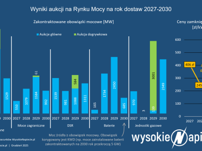 Rynek mocy zaskoczył elektrowniami gazowymi i bateriami
