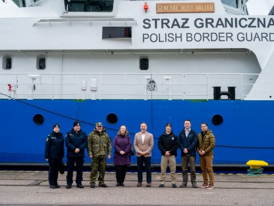 Attaché Służby Granicznej i Celnej USA z wizytą w Morskim Oddziale Straży Granicznej