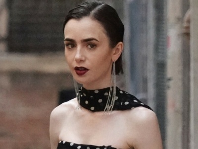 Lily Collins w garniturze od Alexandra McQueena. Nowa ikona?