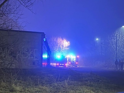 Nocny pożar na osiedlu. Andrychów