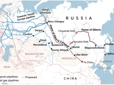 Rosja i Chiny posuwają naprzód budowę gazociągu na Dalekim Wschodzie