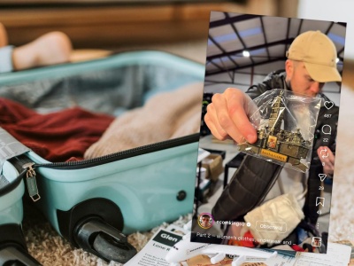 Skupuje zagubione bagaże i otwiera je na wizji. Niedawno trafił na walizkę z Polski. 