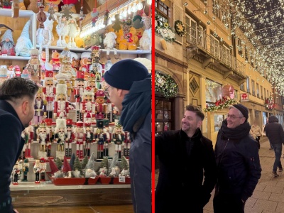 Biedroń i Śmiszek relaksowali się na świątecznym jarmarku. Spacer i okazja do zakupu…