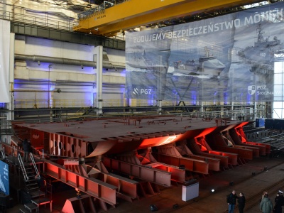 Położenie stępki pod Burzę – drugą fregatę typu Miecznik