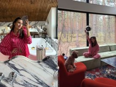 Julia Wieniawa odsłania kolejne wnętrza domu w lesie. Ależ LUKSUS