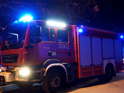 Pożar wysypiska śmieci w Promniku