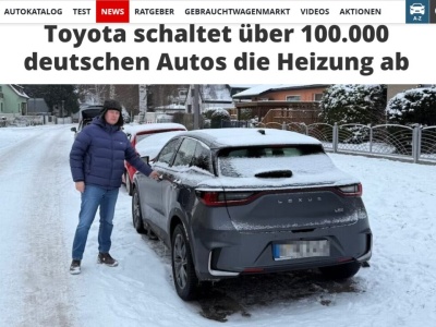 Toyota wyłączyła zdalne ogrzewanie kabiny w spalinowych Lexusach i Toyotach. Brawo! W elektrykach problemu nie ma