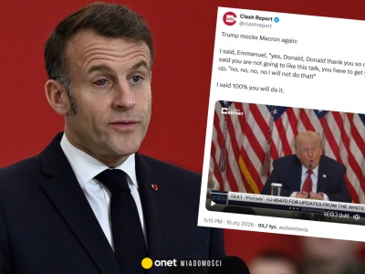 Donald Trump zakpił z Emmanuela Macrona. 