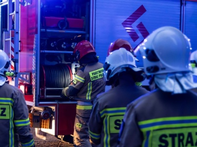 Pożar w budynku domu dziecka. 