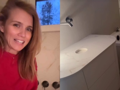 Kaczorowska zamieszkała z Rogacewiczem w nowym domu. Teraz chwali się łazienką