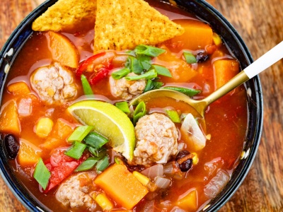 Zupa meksykańska z batatami