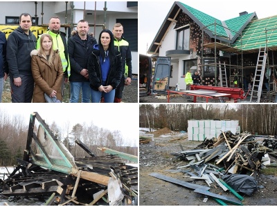 Trwa odbudowa domu pogorzelców z Mystkowa. Mogą liczyć na ogrom ludzkiego dobra