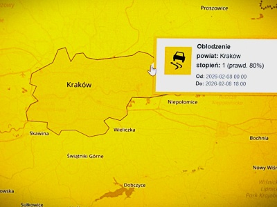 Ostrzeżenie IMGW dla Krakowa: oblodzenie. Ryzyko śliskich dróg i chodników