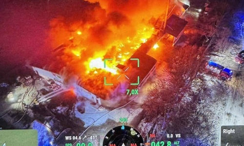 Strażacy dogaszają pożar w Cieninie Zabornym. Cztery miejscowości bez wody