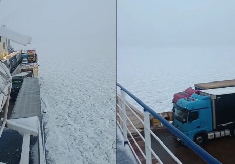 Polski prom utknął w lodzie na Bałtyku. Pomogli Niemcy