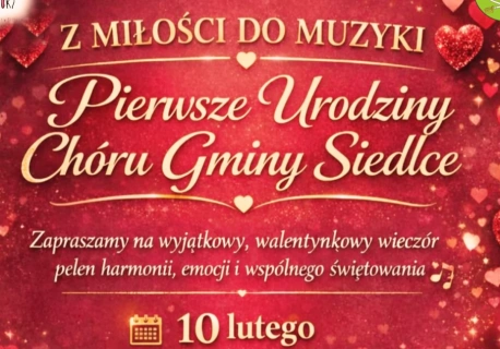 Koncert walentynkowy Chóru Gminy Siedlce. Pierwsze urodziny zespołu w Dworze w Ostrówku