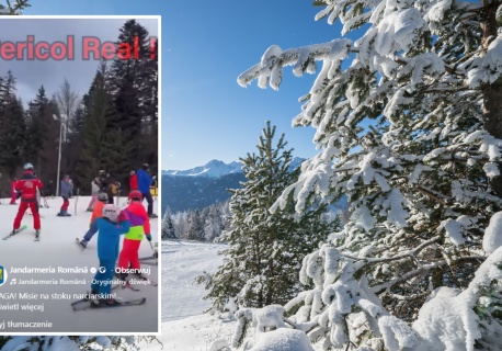 Na rumuńskim stoku pełnym narciarzy pojawił się niedźwiedź. Wszystko nagrali
