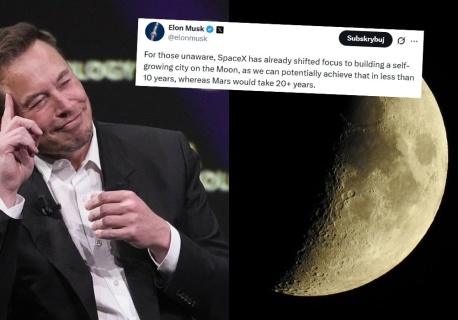 Elon Musk ogłosił, że ma ambicję wybudować miasto na Księżycu, i to tak w ciągu 10 lat
