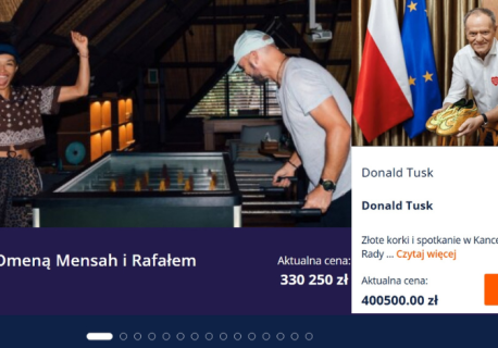 Donald Tusk prowadzi w aukcjach WOŚP 2026. Brzoska wciąż walczy!