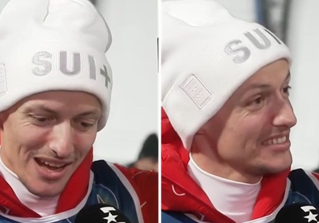 Szwajcar był tuż za Tomasiakiem. Nagle... zaczął mówić po polsku