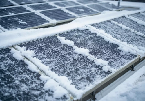 Śnieg na panelach fotowoltaicznych. Czy rolnik może go usuwać?