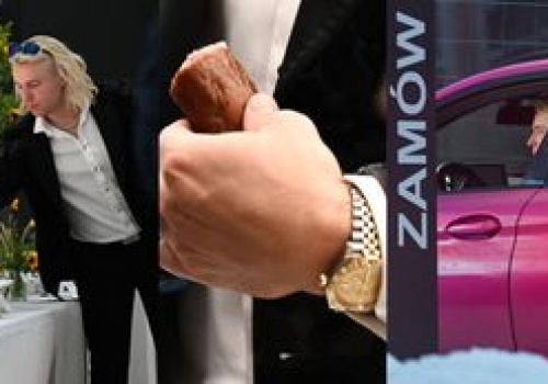 Ozdobiona Rolexem za 75 TYSIĘCY zł DŁOŃ Skolima sięga po swojską KIEŁBASĘ. Potem zahaczył jeszcze o fast fooda (ZDJĘCIA)