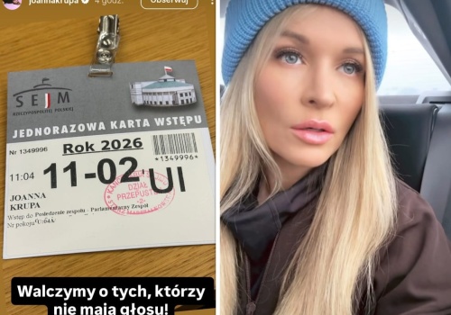 Joanna Krupa oprowadzona po Sejmie przez posła PiS. Mało kto wie, że są rodziną