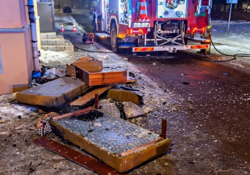 Pożar na ul. 1 Maja