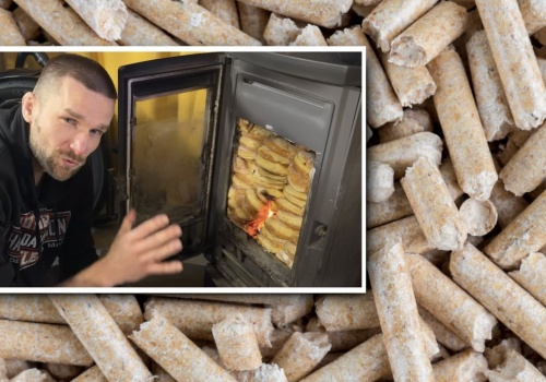 Youtuber napalił w piecu pączkami. Bo są tańsze niż pellet