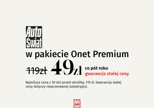 Auto Świat w pakiecie Onet Premium w wyjątkowej promocji