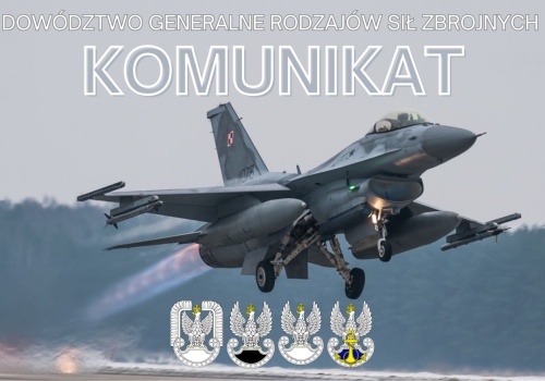 Możliwy głośny huk na głową. To planowe szkolenia, uspokajają wojskowi