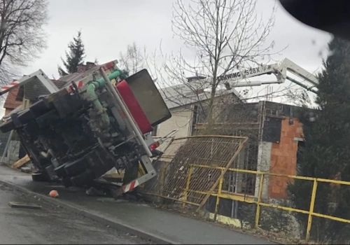 Wypadek przy pracach budowlanych na ulicy Słowackiego