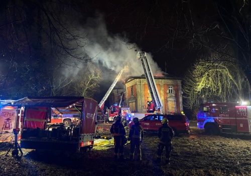 Pożar opuszczonego dworku