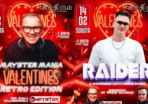 Walentynki w Face Club Grudziądz i koncert zespołu Raider