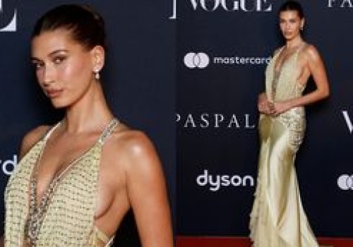 Hailey Bieber i jej DEKOLT DO PĘPKA błyszczą na imprezie 