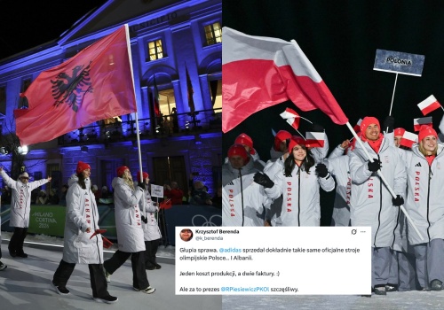 Trwa spór o to, czyją winą jest, że reprezentacje Polski i Albanii na igrzyskach wyglądają niemal identycznie