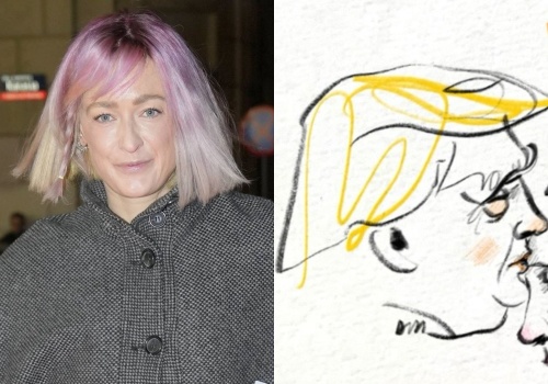 Mocne grafiki Damięckiej na walentynki. Spójrzcie na tę z Trumpem i Putinem