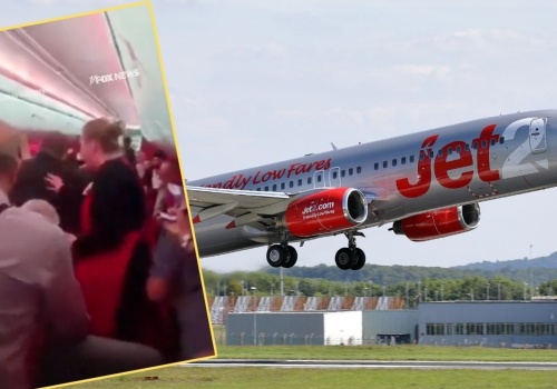 Dantejskie sceny w samolocie do Manchesteru. 