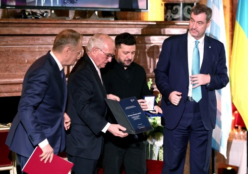 Zełenski odebrał nagrodę im. von Kleista. Co powiedział Tusk?