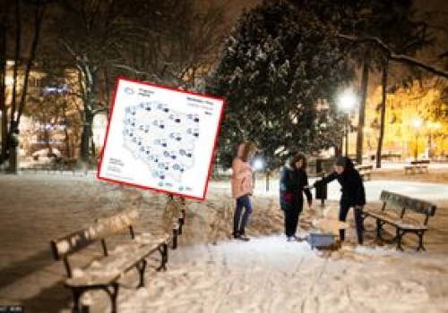 Atak zimy w całym kraju. W nocy duży spadek temperatury