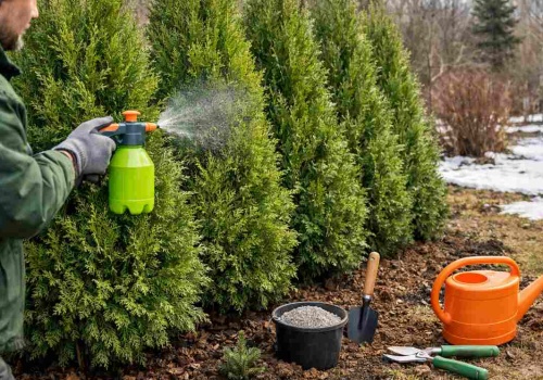 Bez wahania wrzuć pod tuje w marcu. Będą rosły jak nigdy
