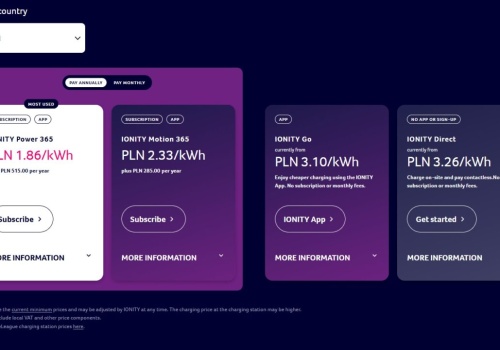 Ionity obniża ceny za ładowanie: 1,86 zł/kWh przy abonamencie Ionity Power, 51,5 zł miesięcznie