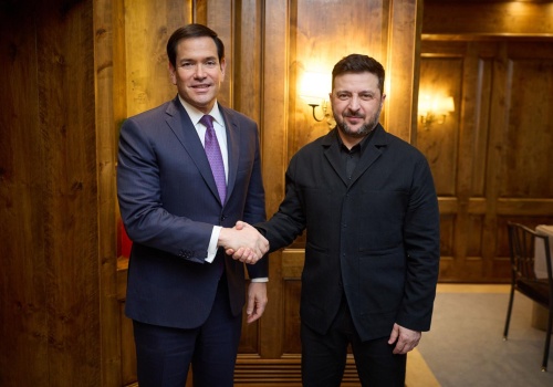 Monachium. Wołodymyr Zełenski spotkał się z Marco Rubio i Markiem Rutte