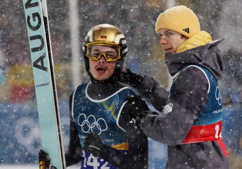 Piękne zachowanie niemieckiego skoczka. 