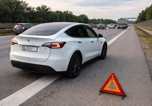 Tesla Model Y „zgasła” na autostradzie przy 72 km zasięgu. Wraca temat bezpieczeństwa