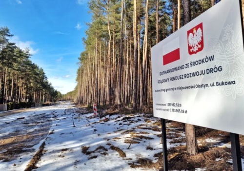 Nowa droga w Olsztynie nabiera kształtów. Trwa budowa ul. Bukowej