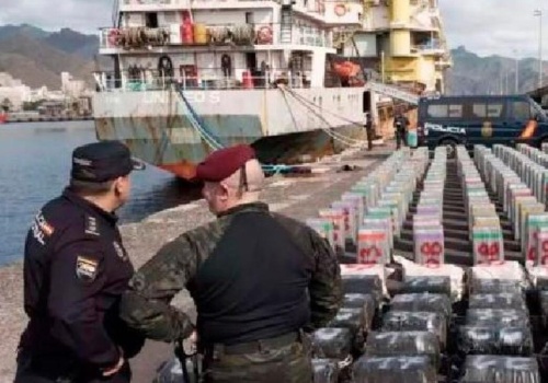 10 ton kokainy w drodze na Wyspy Kanaryjskie. Statek przechwycony